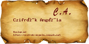 Czifrák Angéla névjegykártya
